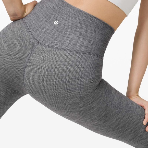 Lululemon Align Pant II 25" length in Grey herringbone jacquard Sz 4 WORN ONCE - Picture 3 of 8